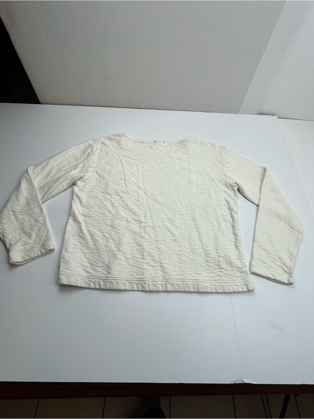 Alex Mill 100% Cotton Cream Long Sleeve Top Pocket Womens Size Large Minimalist - Picture 10 of 10